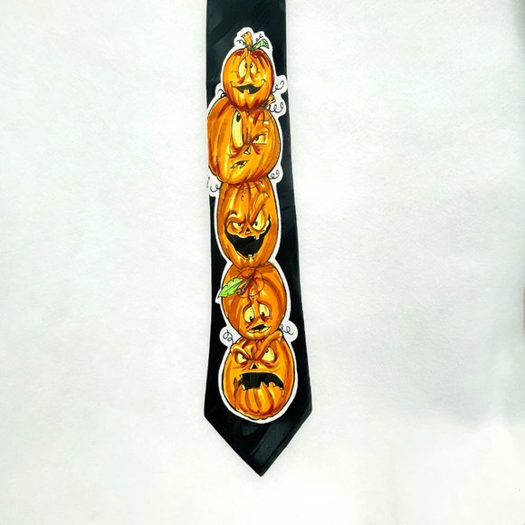 Brothers Handmade 100% Polyester Halloween Jack O Lanters/Pumpkins Korea L58" - Picture 11 of 14
